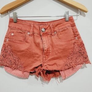 AE Hi-Rise Festival Stretch Shorts Size 0